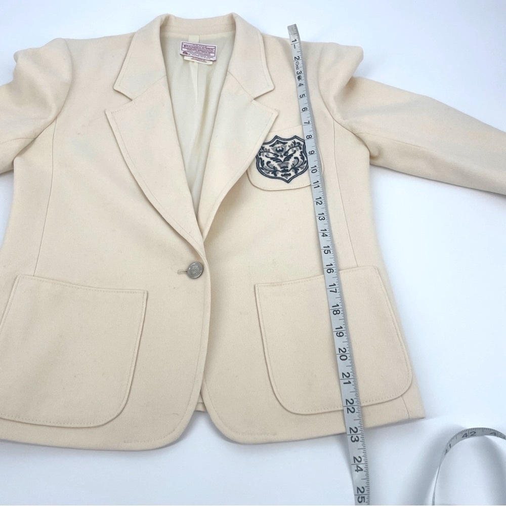 Pendleton - Vintage Crested Preppy Blazer - Petite Size 8 - Picture 11 of 13